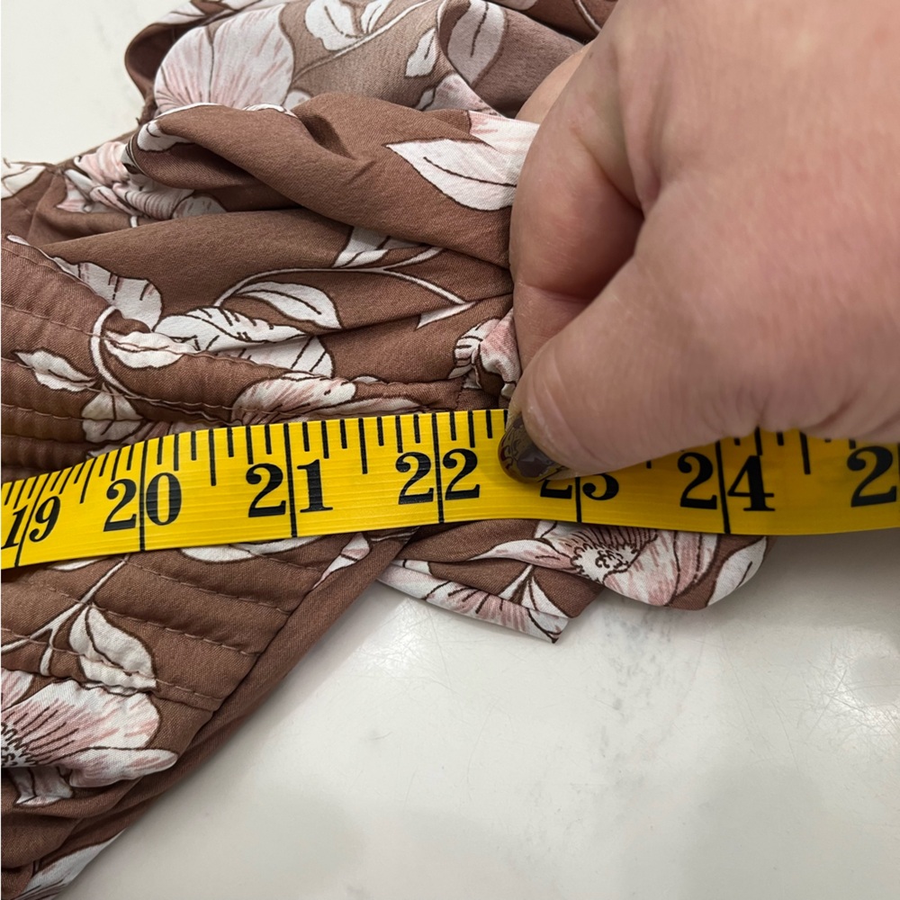NWT Band Of The Free Brown BOG Floral Pockets Women’s Midi Milkmaid Sun Dress - Picture 9 of 12